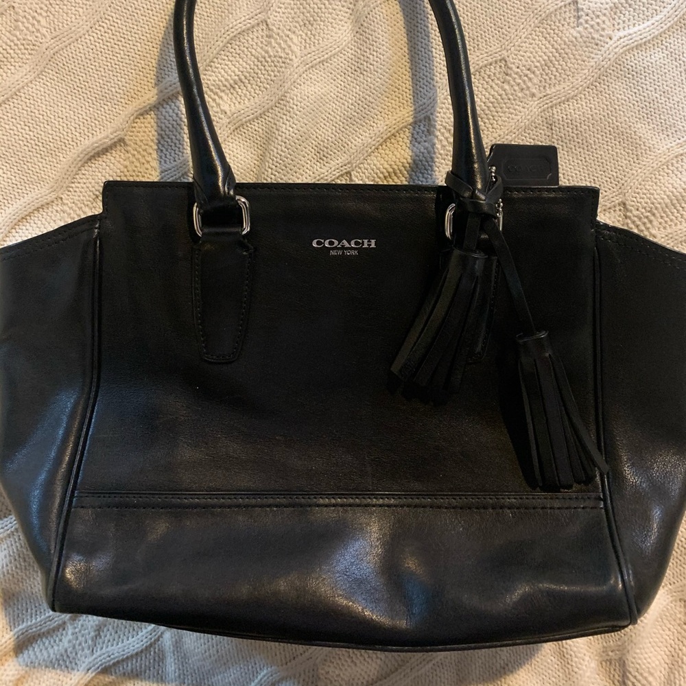 Black Leather Coach Doctor Bag